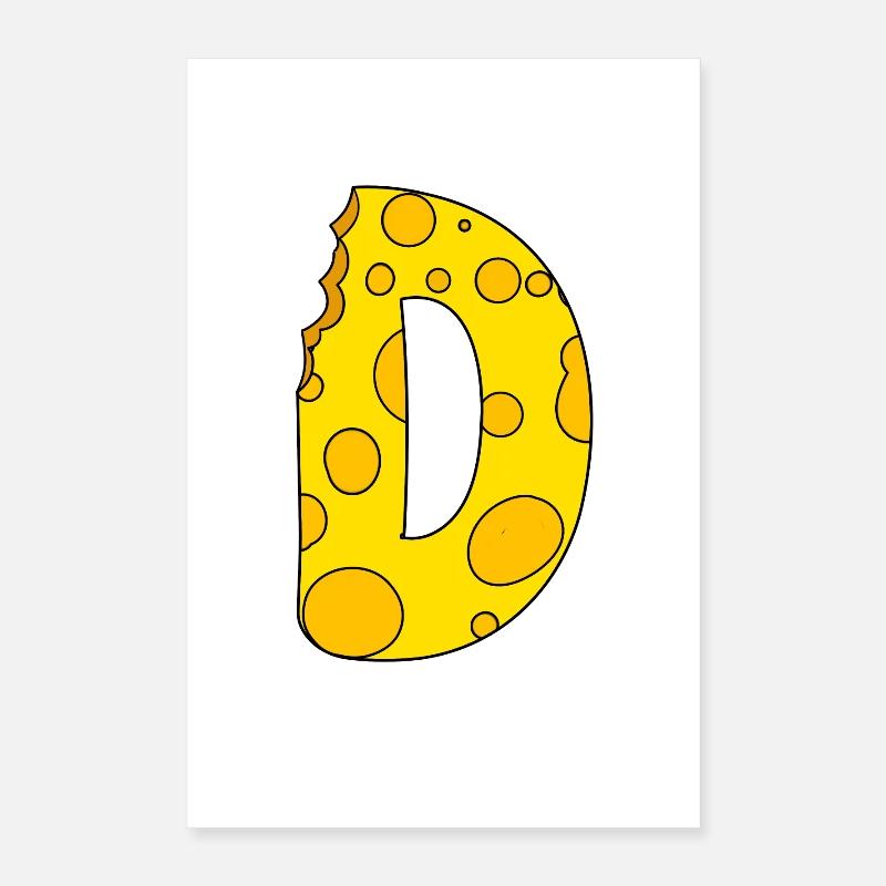 Buchstabe D Poster 40x60 cm