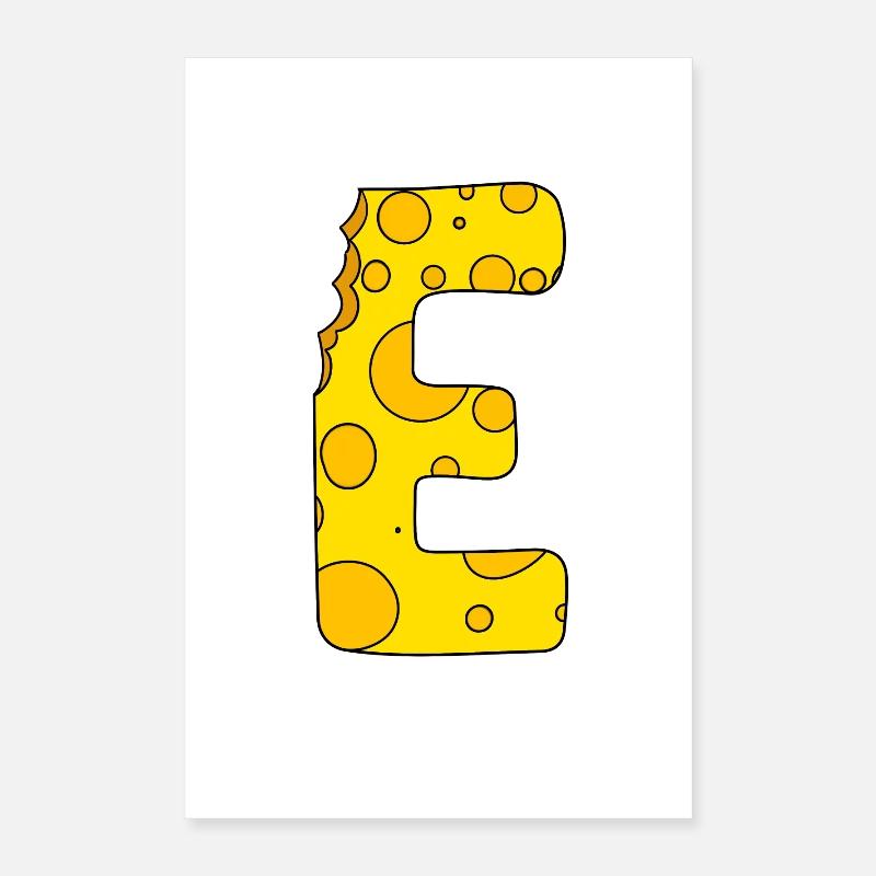 Buchstabe E Poster 40x60 cm