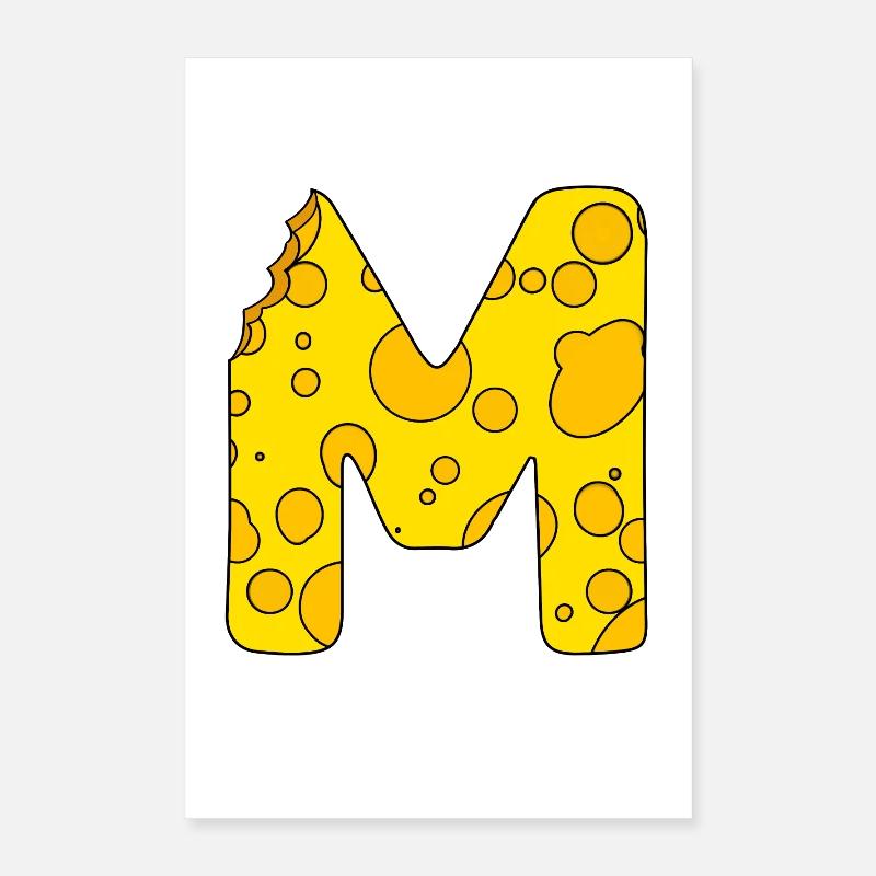 Lettre M Poster 40 x 60 cm