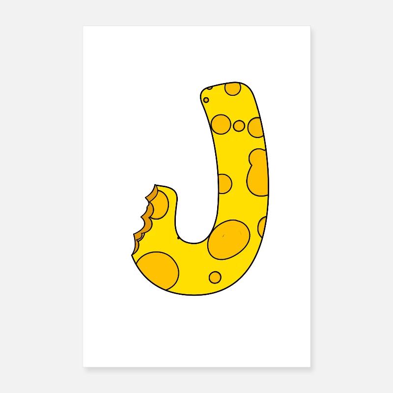 Buchstabe J Poster 40x60 cm