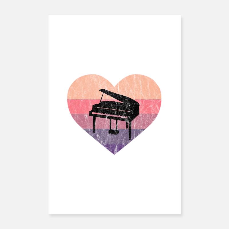 J’adore mon piano à queue Poster 40 x 60 cm