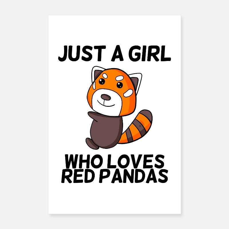 Roter Panda Liebe Mädchen Poster 40x60 cm
