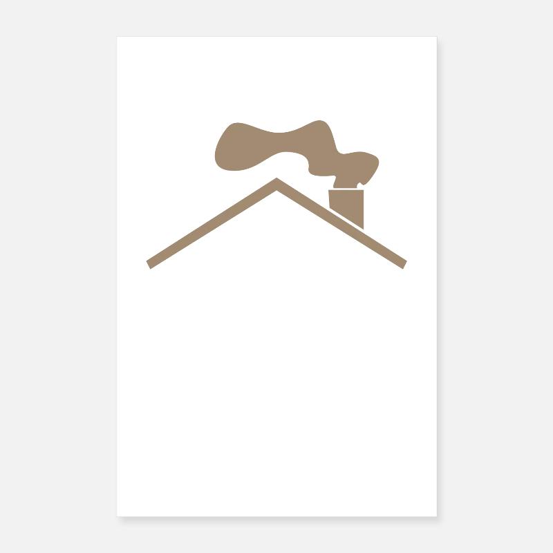 Toit de la maison Poster 40 x 60 cm