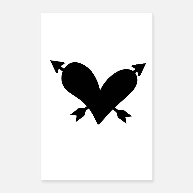 Flèche de cœur Poster 40 x 60 cm