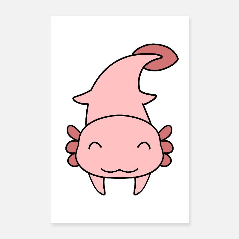 Axolotl doux Poster 40 x 60 cm