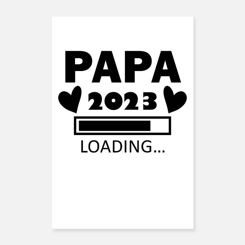 Papa 2023 - Papa werden Poster 40x60 cm