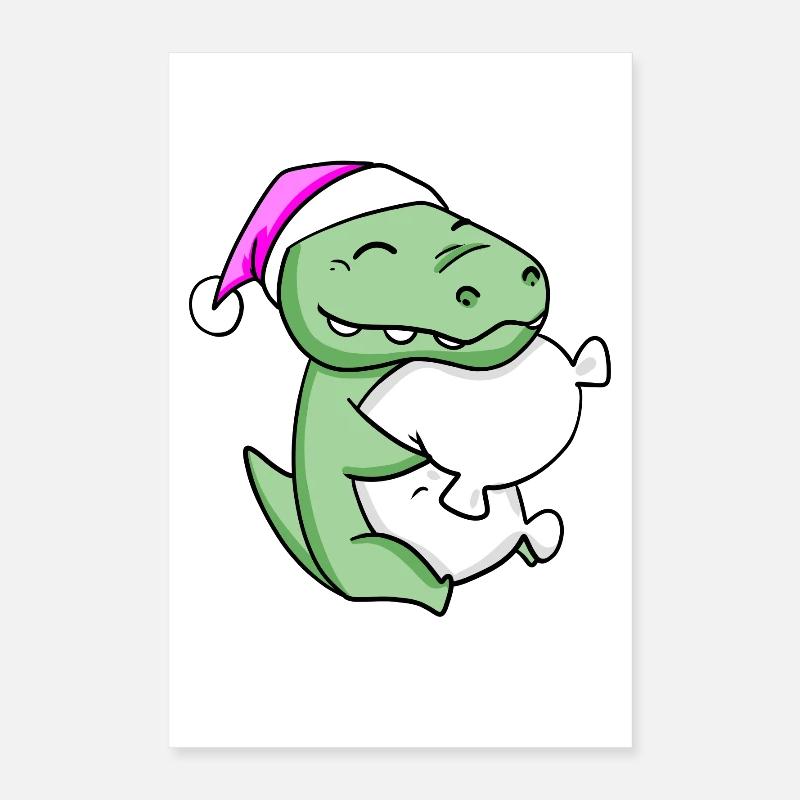 Crocodile avec oreiller et bonnet de couchage Poster 40 x 60 cm