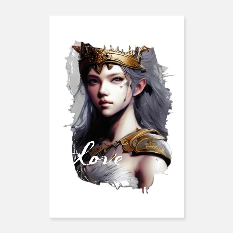Valkyrie Amazon Warrior Fine Art Poster 16" x 24" (40x60 cm)