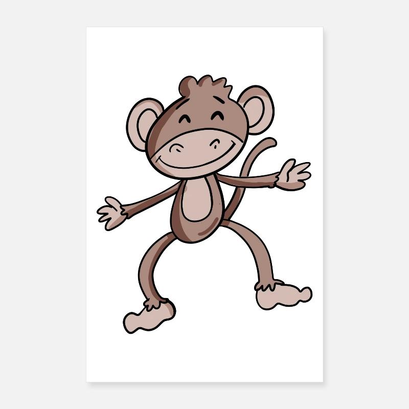 Cute monkey Poster 16" x 24" (40x60 cm)