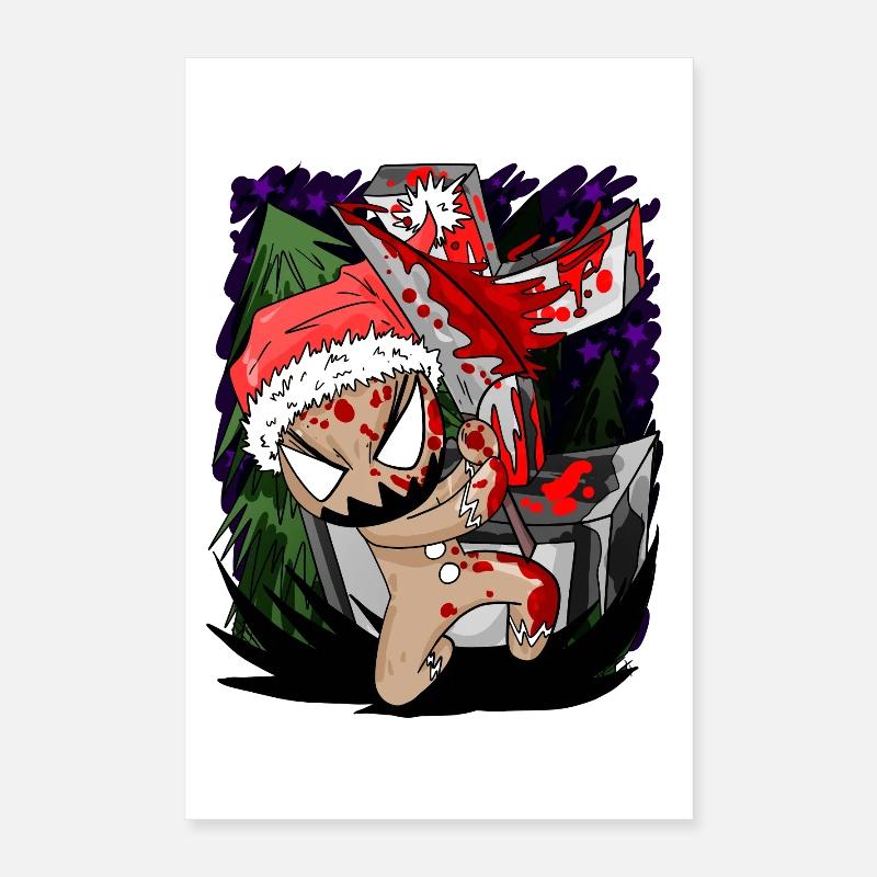 gruseliger Lebkuchen Poster 40x60 cm