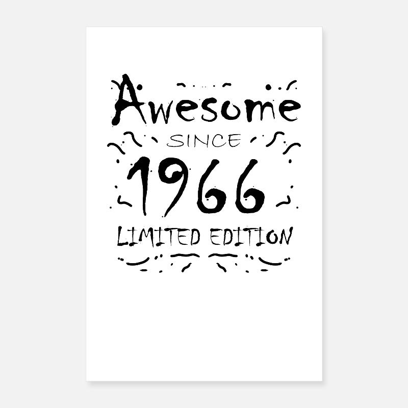 Fantastic since 1966 - born in 1966 Poster 16" x 24" (40x60 cm)
