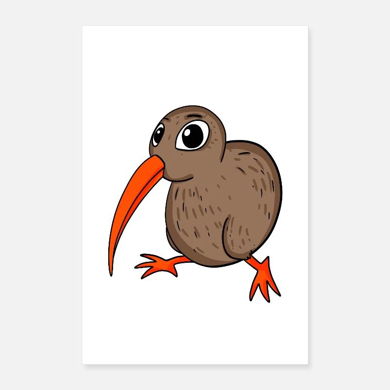 Kiwi Kiwis Vogel Geschenk Poster 40x60 cm