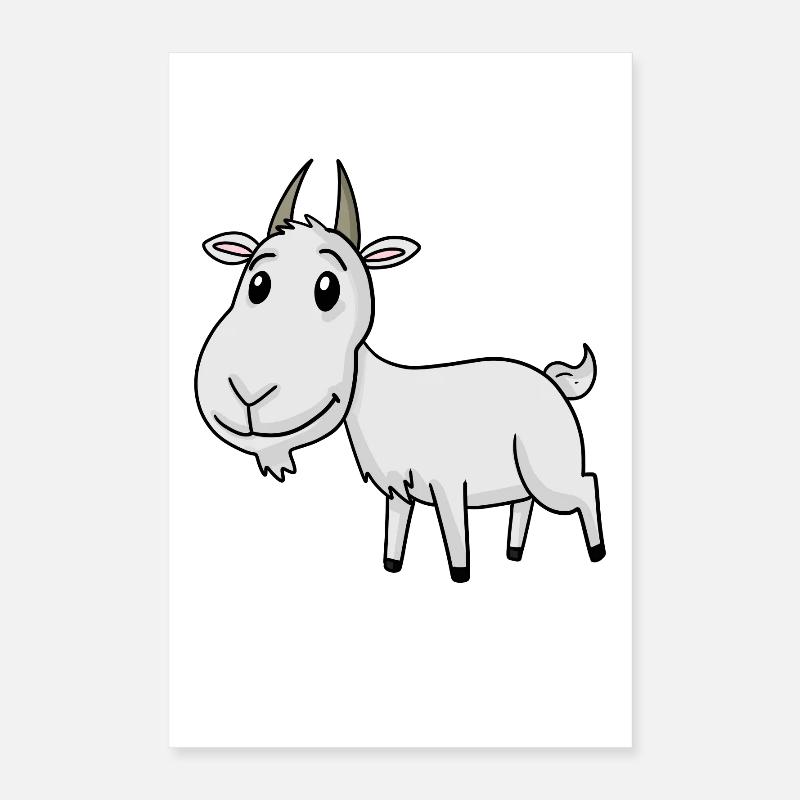 Chèvre mignonne Poster 40 x 60 cm