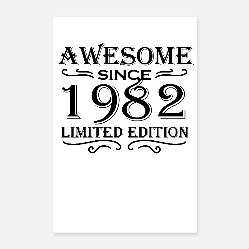 1982 - Né en 1982 Poster 40 x 60 cm