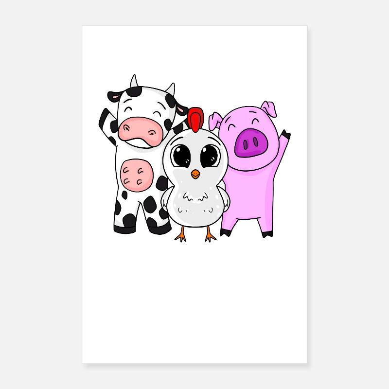 Animaux de ferme Poster 40 x 60 cm