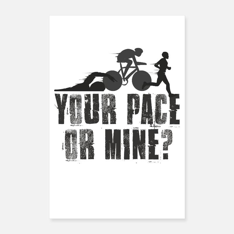 Dein Tempo Oder Meins Triathlon Poster 40x60 cm