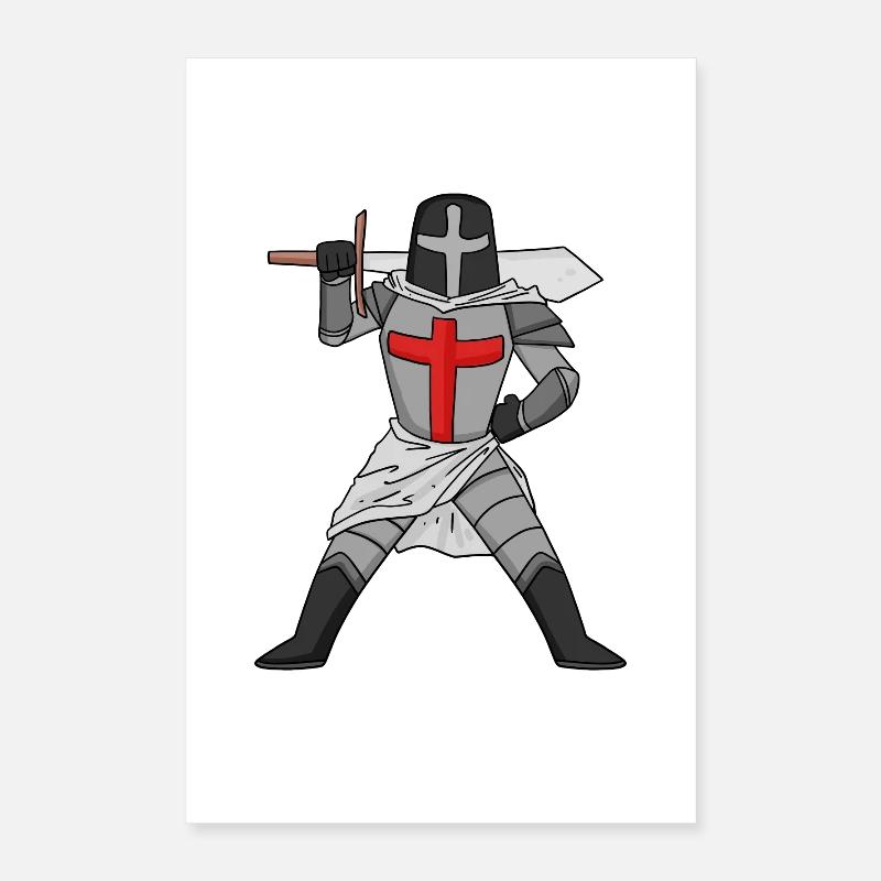 Croix de l’épée templière Poster 40 x 60 cm