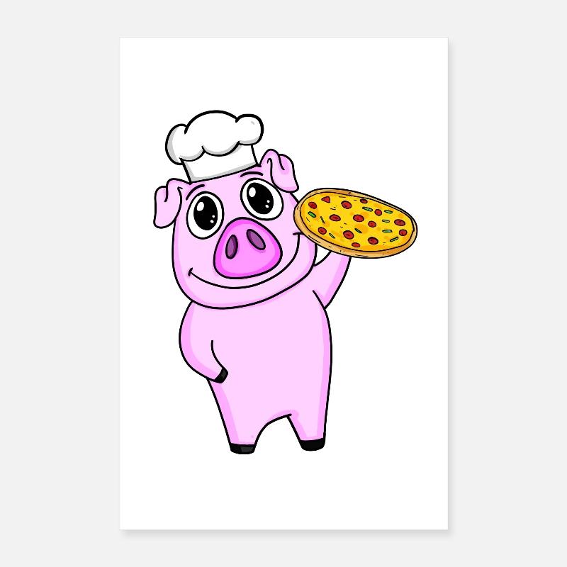 Pizza Maker Pizza Chef Pork Italian Poster 16" x 24" (40x60 cm)