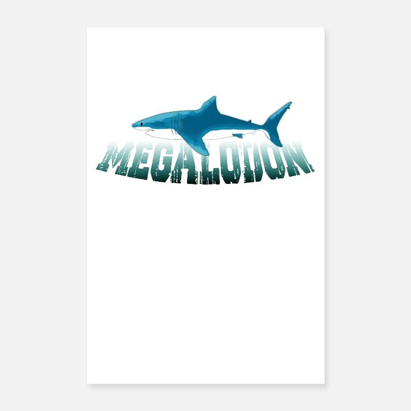 Megalodon Hunter - Requin Megalodon Poster 40 x 60 cm