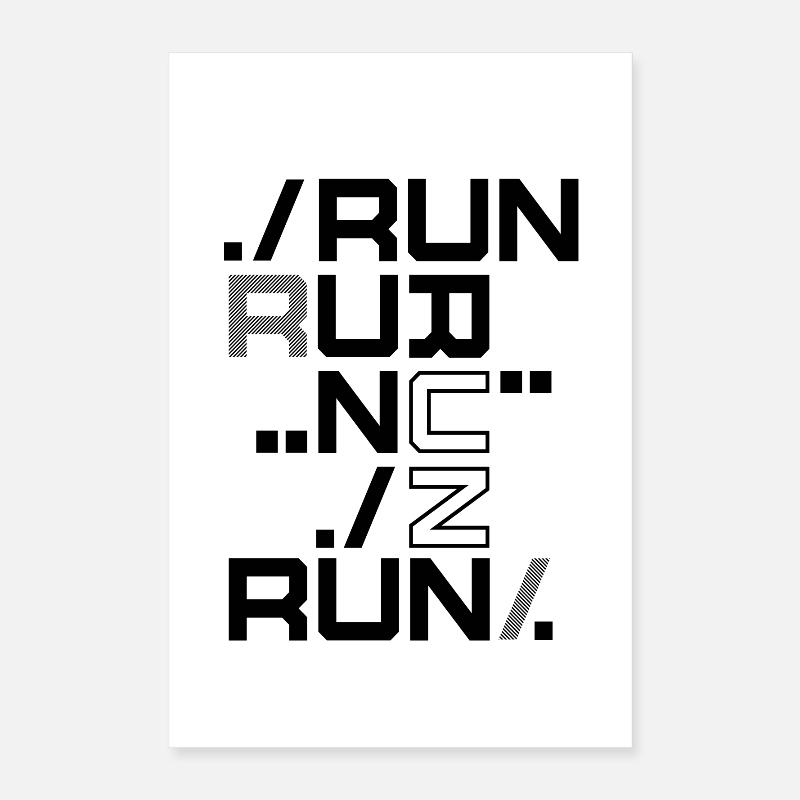 Course Sport Course Coureurs Sprinter Marathon Poster 40 x 60 cm