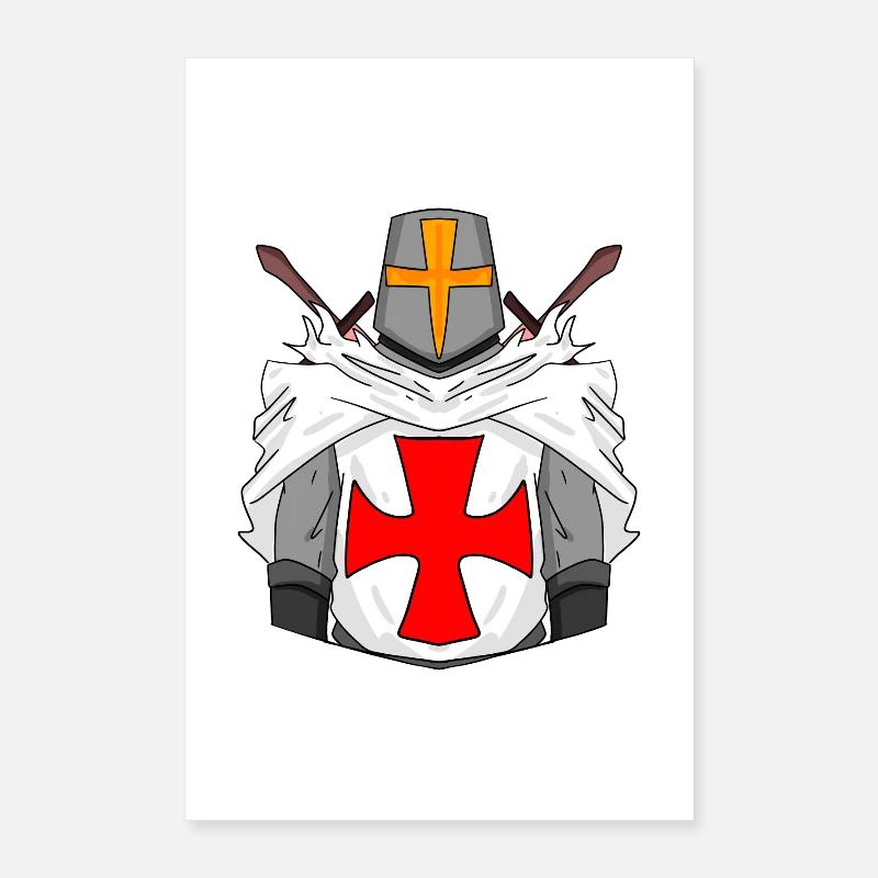 Templer Schwert Kreuz Poster 40x60 cm