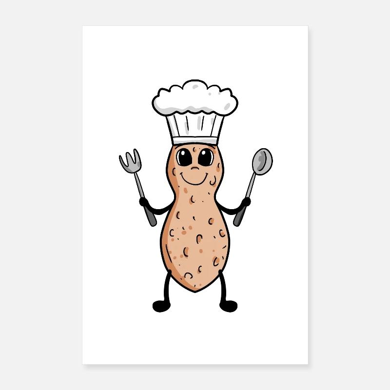 Peanut Chef Cooking Restaurant Gift Poster 16" x 24" (40x60 cm)