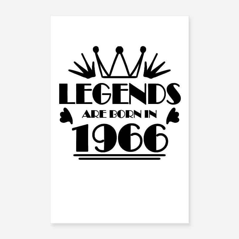 1966 - Né en 1966 Poster 40 x 60 cm
