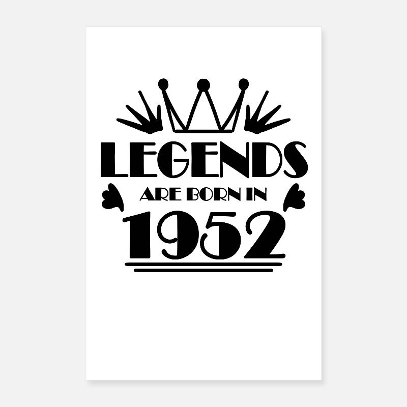 1952 - Né en 1952 Poster 40 x 60 cm