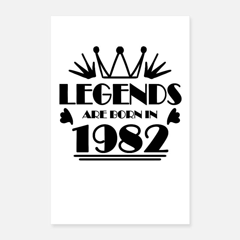 1982 - Né en 1982 Poster 40 x 60 cm