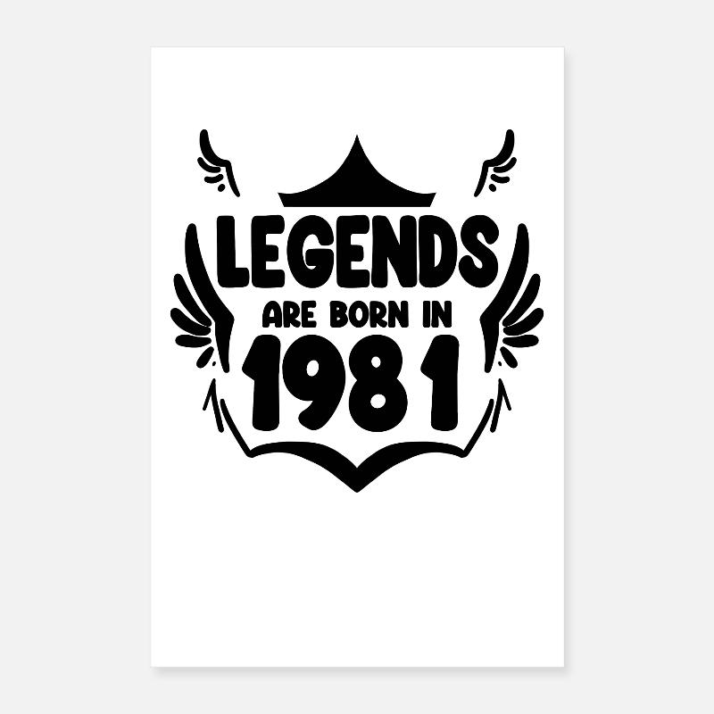 1981 - Né en 1981 Poster 40 x 60 cm