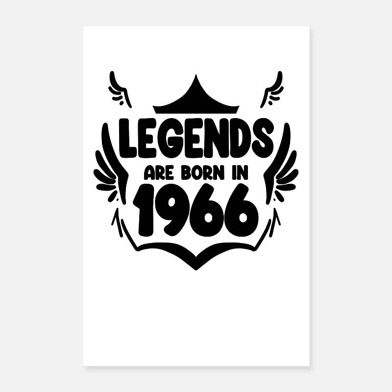 1966 - Né en 1966 Poster 40 x 60 cm