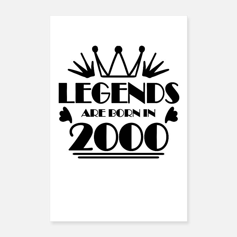 2000 - Né en 2000 Poster 40 x 60 cm