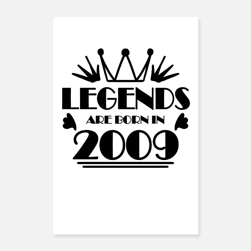 2009 - Né en 2009 Poster 40 x 60 cm