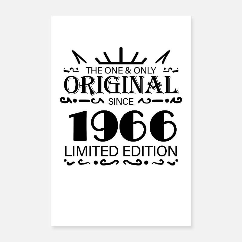 1966 - Année de construction 1966 - Naissance 1966 Poster 40 x 60 cm