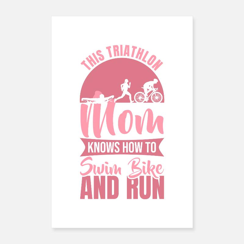 Triathlet Mama Poster 40x60 cm