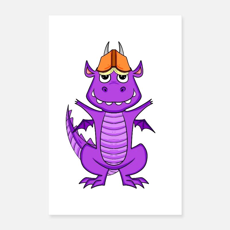 Bücher Drache Drachen Poster 40x60 cm