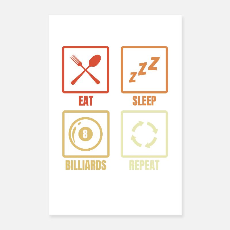 Billiard player routine Poster 16" x 24" (40x60 cm)