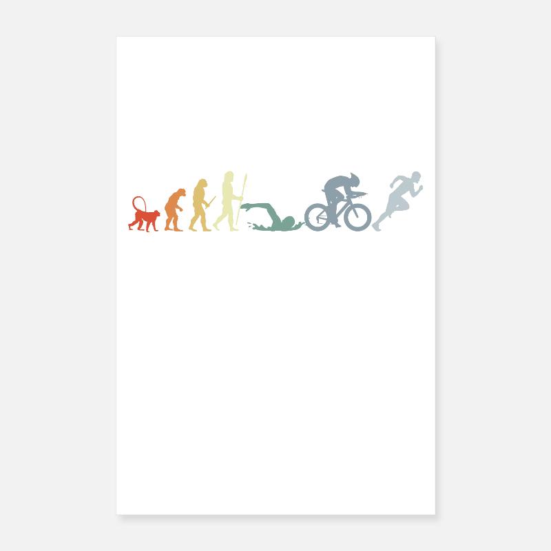 Évolution du triathlon Poster 40 x 60 cm