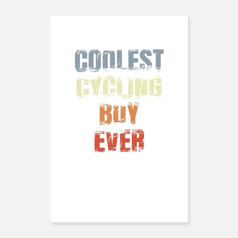 Fahrrad Junge Poster 40x60 cm