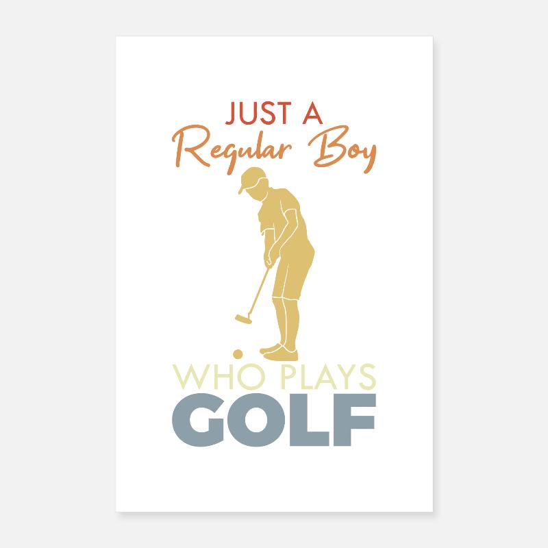 Golf Junge Poster 40x60 cm
