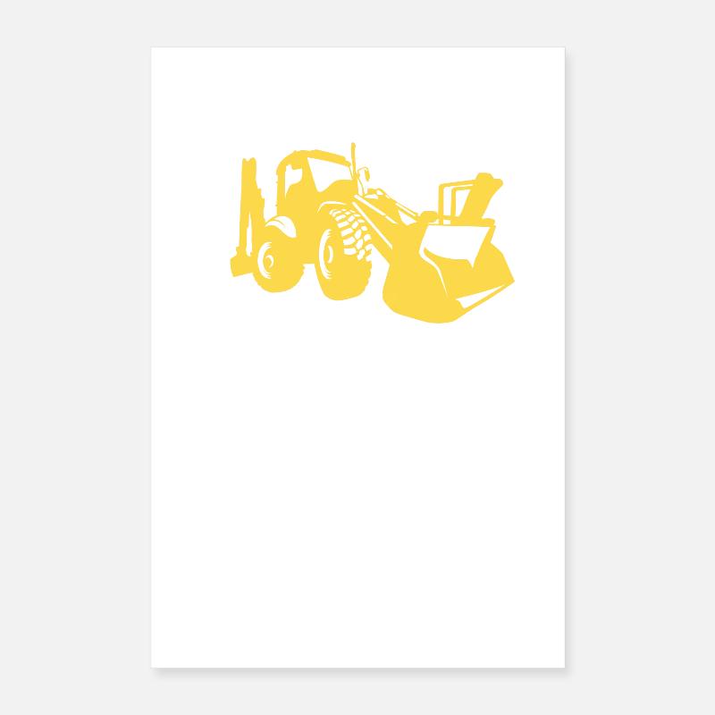Baggerfahrer Radlader Bagger Poster 40x60 cm