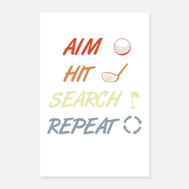 Golf Routine Poster 40x60 cm