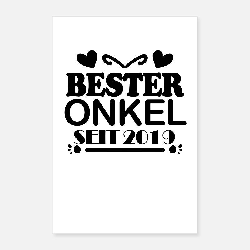 Bester Onkel seit 2019 Poster 40x60 cm