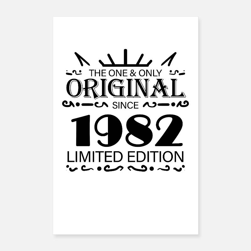 1982 - Année de construction 1982 - Né en 1982 Poster 40 x 60 cm