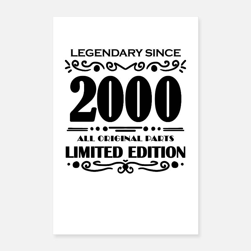 2000 - Année 2000 - Année de construction 2000 Poster 40 x 60 cm