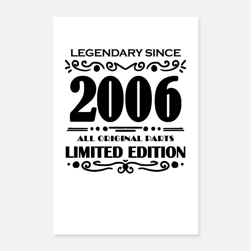 2006 - Né 2006 - Année de construction 2006 Poster 40 x 60 cm