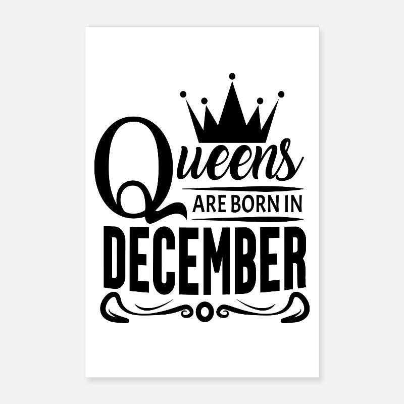 Mois de naissance Décembre Poster 40 x 60 cm