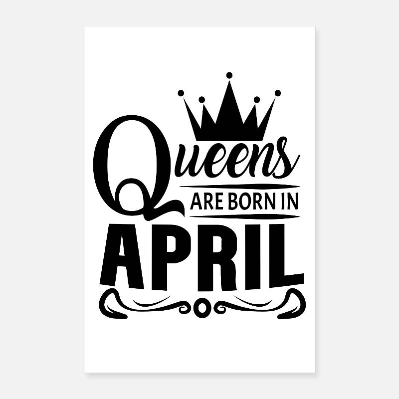 Mois de naissance avril Poster 40 x 60 cm