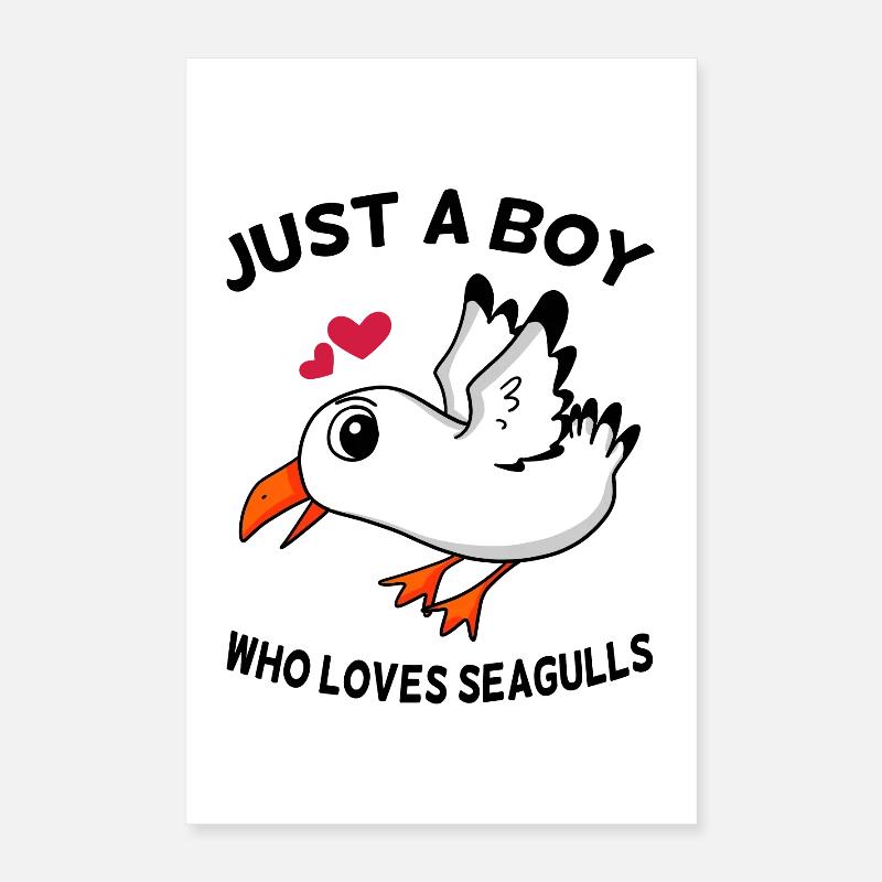 Möwe Spruch Poster 40x60 cm