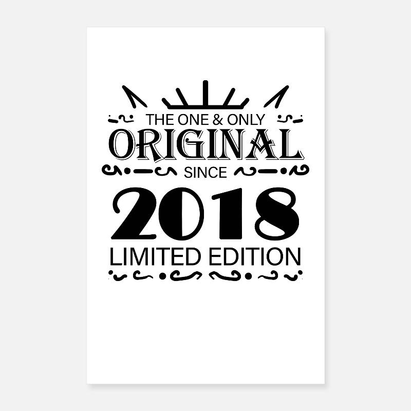 2018 - Année de construction 2018 - Millésime 2018 Poster 40 x 60 cm